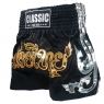 Classic Muay Thai Kick Boxing Shorts : CLS-015-Black